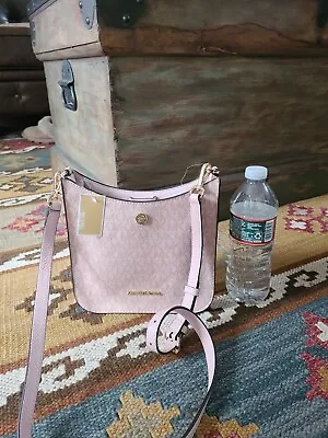 Michael Kors BRILEY PVC Small Messenger Crossbody Bag Ballet Signature Pink • $79.98