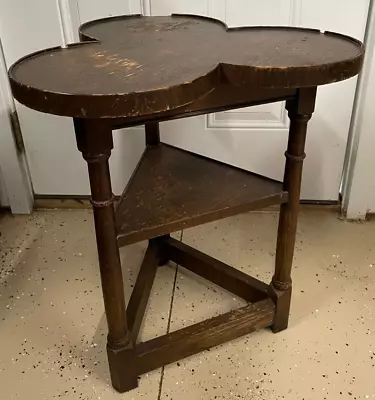 Antique? English? Cloverleaf Side Table Furniture Decor Regency Rare • $289.90