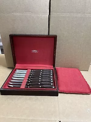 $189.95 • Buy CUTCO #59 Set Of 8 Steak Knives~ Straight Edge In Cutco Box W/ Red Linen Liner
