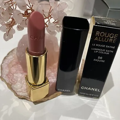 CHANEL Rouge Allure Luminous Satin Lip Colour Lipstick 56 Exquise  *RARE* • $99