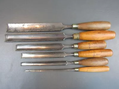 Graduated Set Of In Cannel Paring Gouges Vintage Old Tools By Marples Sorby Etc • $88.79