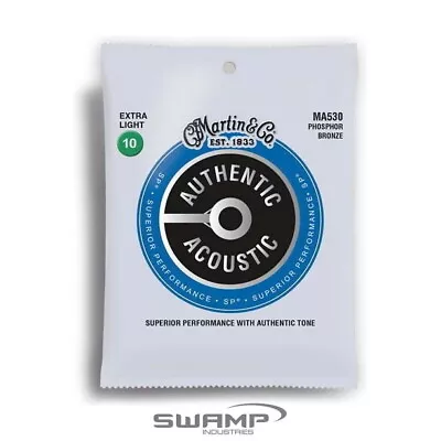 Martin MA530 SP 92/8 Phosphor Bronze Extra Light Guitar String Set - 10-47 • $14.99