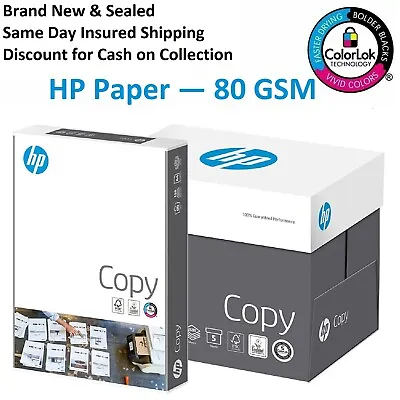 HP A4 White Paper 80gsm Office Printer Copier | 1 2 3 4 5 10 Reams Of 500 Sheets • £0.99