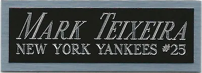 MARK TEIXEIRA YANKEES NAMEPLATE AUTOGRAPHED Signed Baseball Display CUBE CASE • $7.99