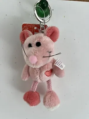 Nici Plush Keychain Pink Heart Mouse • $9.99