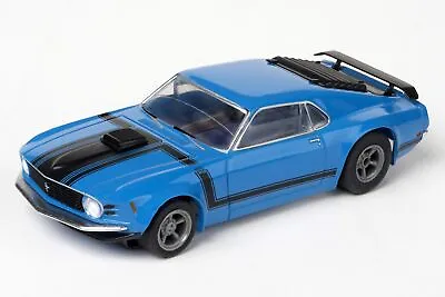 AFX 22026 Mustang CLEAR – Boss 302 – Blue - Mega G+ HO Scale Slot Car • $35.99