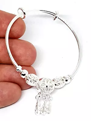 £4.95 • Buy Dream Catcher Bracelet Premium Bangle 925 Silver Plated Tassel Feather Charm