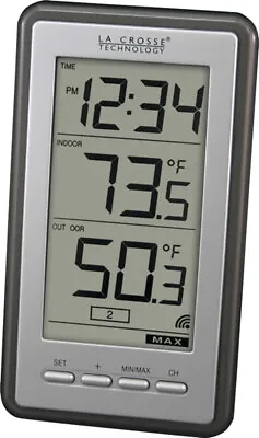 $26.29 • Buy La Crosse 308-1415BW Black & White Wireless Thermometer Indoor/Outdoor 9669797