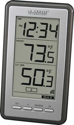 La Crosse WS-9160U-IT-CB Black White Wireless Thermometer Indoor/Outdoor 9669797 • $26.29