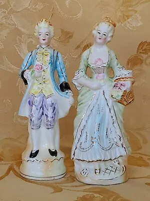 Vintage Ucagco Japan Ceramic Renaissance Bavarian Man & Woman Figurines • $36