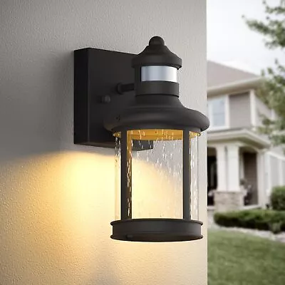 Motion Sensor Outdoor Porch Lights With LED Built-in 2700K 800LM Dusk To Daw... • $58.16