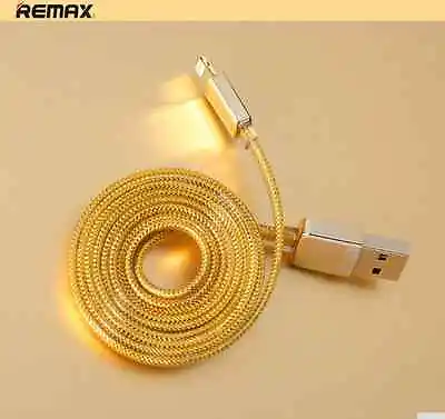 $8.51 • Buy Gold Remax USB Data Charger Cable For IPhone 7 6S 5S IPad Original Genuine Cord