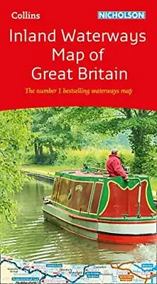 £8.88 • Buy Collins Nicholson Inland Waterways Map Of Great Britain By Collins Maps Sheet Ma