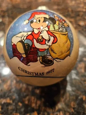 Vintage Schmid 1977 Walt Disney Santa Mickey Mouse Christmas Tree Ornament • $1.96