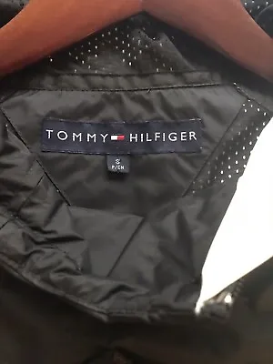 Vintage Tommy Hilfiger Hooded Windbreaker Jacket - Color Black • $24.50