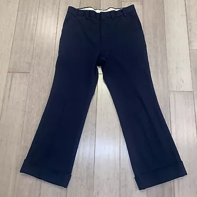 Vtg 60s 70s Mens Pants Disco Saturday Night Fever Navy Flare Leg JCPenney 35 29 • $34.99