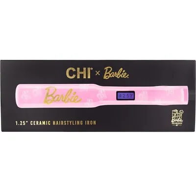 CHI X Barbie 60th Anniversary Pink Dreamhouse 1.25 Ceramic Hairstyling Iron RARE • $65