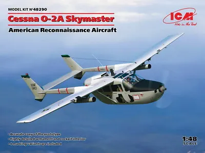 ICM Models 1/48 US Cessna O-2A Skymaster Reconnaissance Aircraft • $54.50