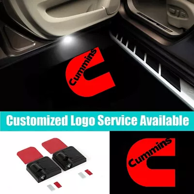$17.99 • Buy 2Pcs Car Door Red C Cummins Courtesy Laser Projector Shadow Logo Light