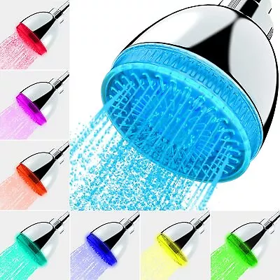 $13.95 • Buy 7 Colorful Changing LED Shower Head LED Shower Water Glow Light Home Bathroom