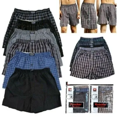 Mens Knocker Boxer Trunk 3 6 12 Pack Lot Plaid Shorts Checkered Underwear Briefs • $9.99