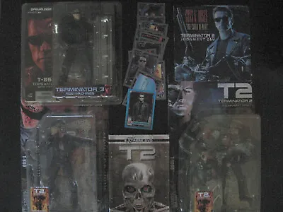 Terminator Lot Movie Maniacs McFarlane Toys T-800 T-1000 T-850 DVD • $129.38