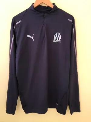 Olympique Marseille 2018 Puma Football Soccer 1/4 Zip Track Top. Size L • $50