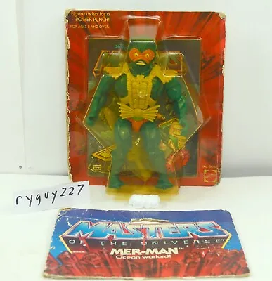 MOTU Mer-Man 8-back Masters Of The Universe MOC Sealed Figure Green Belt • $695