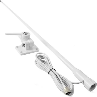 UAYESOK VHF Marine Base Antenna 48 Inch Fiberglass Waterproof Boat Antenna W/7M • $38