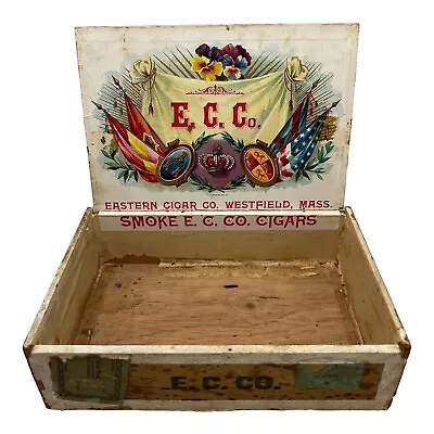 Eastern Cigar Co. - Factory No. 334 Westfield Mass  - Cigar Box Smoke E. C. Co. • $59.99