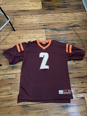 Virginia Tech Hokies Mens XL Colosseum Athletics NCAA Football #2 Sewn Jersey • $17.99