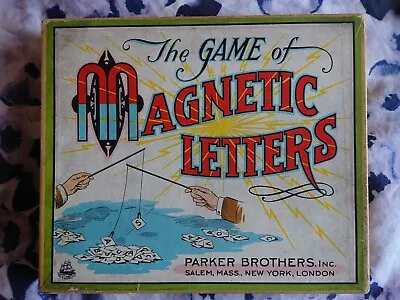 The Game Of Magnetic Letters Antique Parker Brothers Board Game • £60