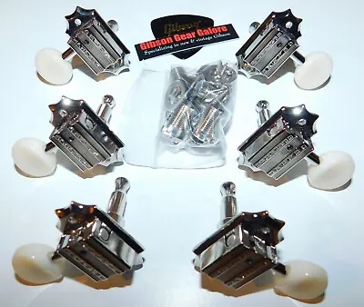 Epiphone Les Paul Tuners Set White Deluxe Nickel Guitar Parts SG Gibson Pick • $119.99