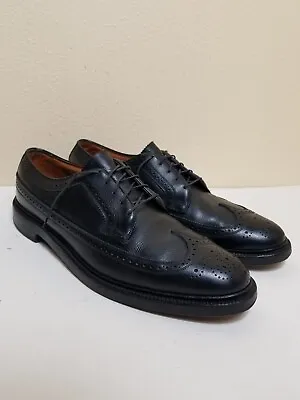 $120 • Buy Mens Vintage Black Florsheim 92604 V Cleat Wingtip Brogue Oxford Shoes Size 11 B