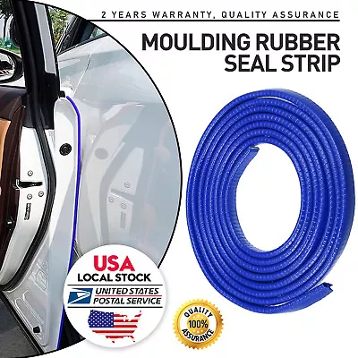 6M Car Door Trim Edge Strip Lock Guard Moulding Rubber Seal Protector Blue • $8.89