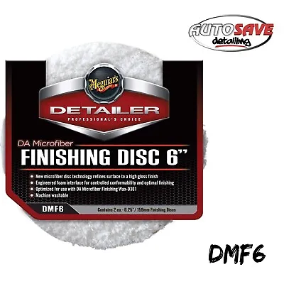 Meguiars 6  DA Microfibre Finishing Pads Dual Action Polisher MT320 G220 DAS6 • $36.93