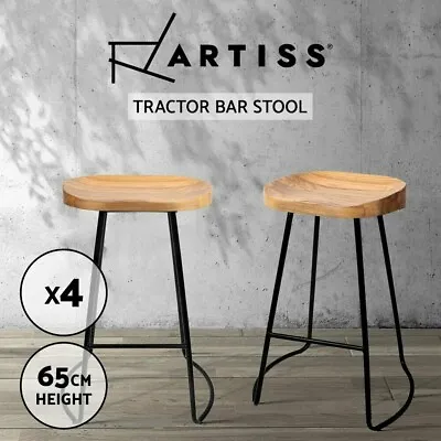 $300.44 • Buy Artiss 4x Vintage Tractor Bar Stools Retro Bar Stool Industrial Chairs Set 65cm