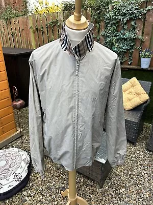 £49.99 • Buy Vintage Burberry London Beige Lightweight Jacket Nova Check Collar XL