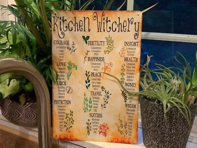 Witch Kitchen Witchery Metal Sign Vintage Indoor Outdoor Metal Sign Medicinal • $16.11