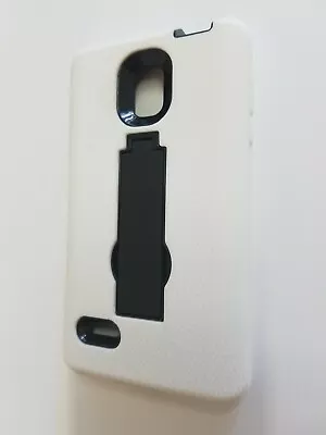 White Hybrid Rubberized Hard Case Cover Stand For T-Mobile Optimus L9 P769 MS769 • $19