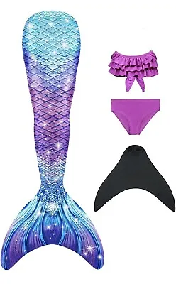 3-piece Mermaid Swim Set - Mermaid Tail With Monofin And Bikini • £45