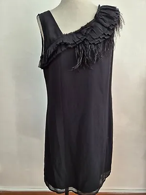 Miu Miu Dress Size 38 Silk Vg Black SALE ! • £15.99