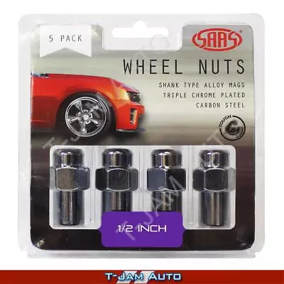 SAAS Wheel Nuts Mag 1/2 Chr 43mm 1x5PK For Ford Explorer 1996+ • $21.95