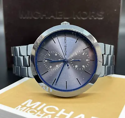 Michael Kors MK-6410 Stainless Steel Blue Toned Chronograph 38mm Quartz Watch  • $49.99