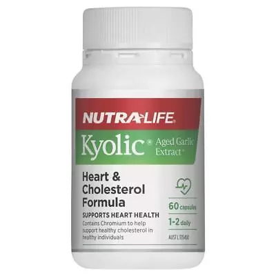 Nutra-Life Kyolic Aged Garlic Extract Heart & Cholesterol Formula 60 Capsules... • $19.99