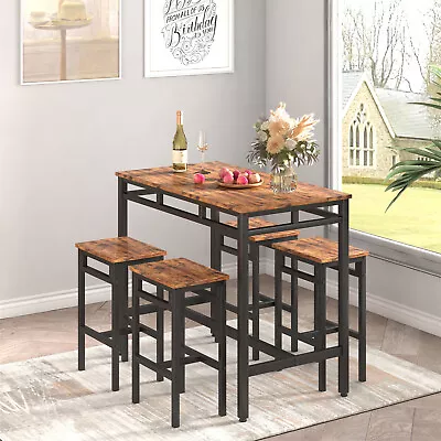 5 Piece Dining Table Set Table With 4 Chairs Home Kitchen Breakfast Furniture US • $180.99