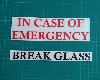 £1.95 • Buy In Case Of Emergency Break Glass Vinyl Sticker Ikea Ribba Make Your Own Frame
