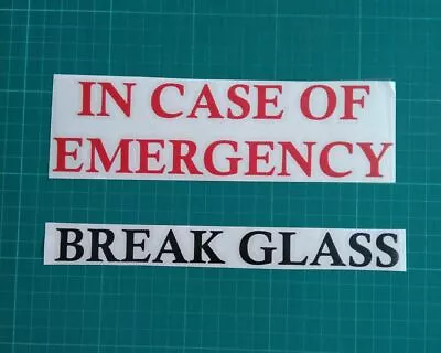 £1.95 • Buy In Case Of Emergency Break Glass Vinyl Sticker Ikea Ribba Make Your Own Frame