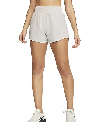 Nike Women Dri-Fit High-Waisted Brief-Lined Short In LT OreDiff SizeDX6014-012 • $25