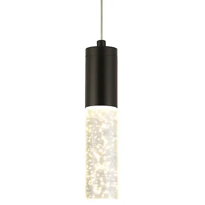 Kitchen Pendant Ceiling Lights Crystal Pendant Bar LED Island Modern Lamp Black • $36.99